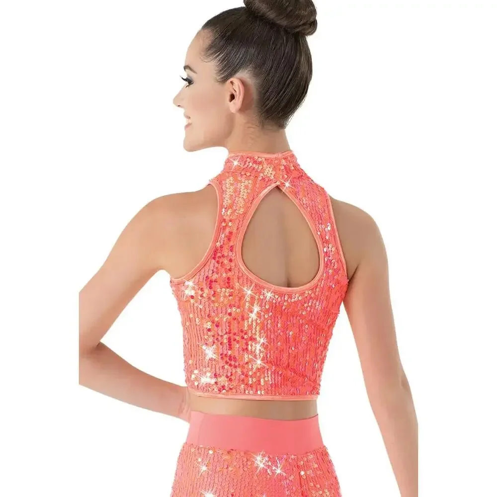 Pre-Owned Dance Set Shorts/Top Balera SQ9801 SQ9629 Large Adult Pink Jazz Acro